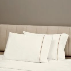 Gramercy Sheets & Pillowcases, Ivory/Coffee 7 Gramercy Sheets & Pillowcases, Ivory/Coffee -Home Furnishings Store 1361321 7985e87d fce4 48c3 816f 40d730f09cf3