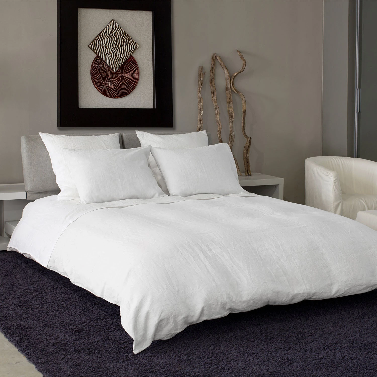 Donatella Duvet & Shams, White 4 Donatella Duvet & Shams, White - Image 2