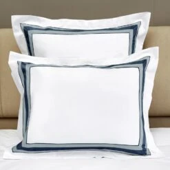 Dimora Duvet & Shams, White/Midnight Blue -Home Furnishings Store 1454333 2