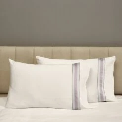 Dimora Sheets & Pillowcases, Ivory/Thistle -Home Furnishings Store 1454355 2