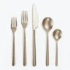Linea Flatware 5 Piece Set, Pewter Finish -Home Furnishings Store 1468193 linea pewter 5 piece cutlery set a