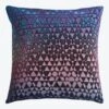 Triangles Velvet Pillow, Peacock -Home Furnishings Store 1530248 a