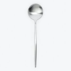 Moon Serving Spoon Brushed Stainless Steel