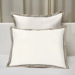 Luna Stella Duvet & Shams, Ivory/Khaki 7 Luna Stella Duvet & Shams, Ivory/Khaki -Home Furnishings Store 1553364 2