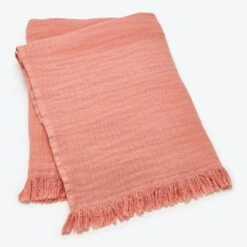 Fringe Bath Sheet -Home Furnishings Store 1565881 fringe bath sheet salmon a