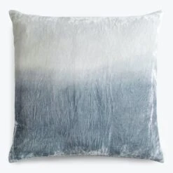 Dip Dye Velvet Pillow, Seaglass