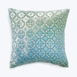 Small Moroccan Velvet Pillow, Ice