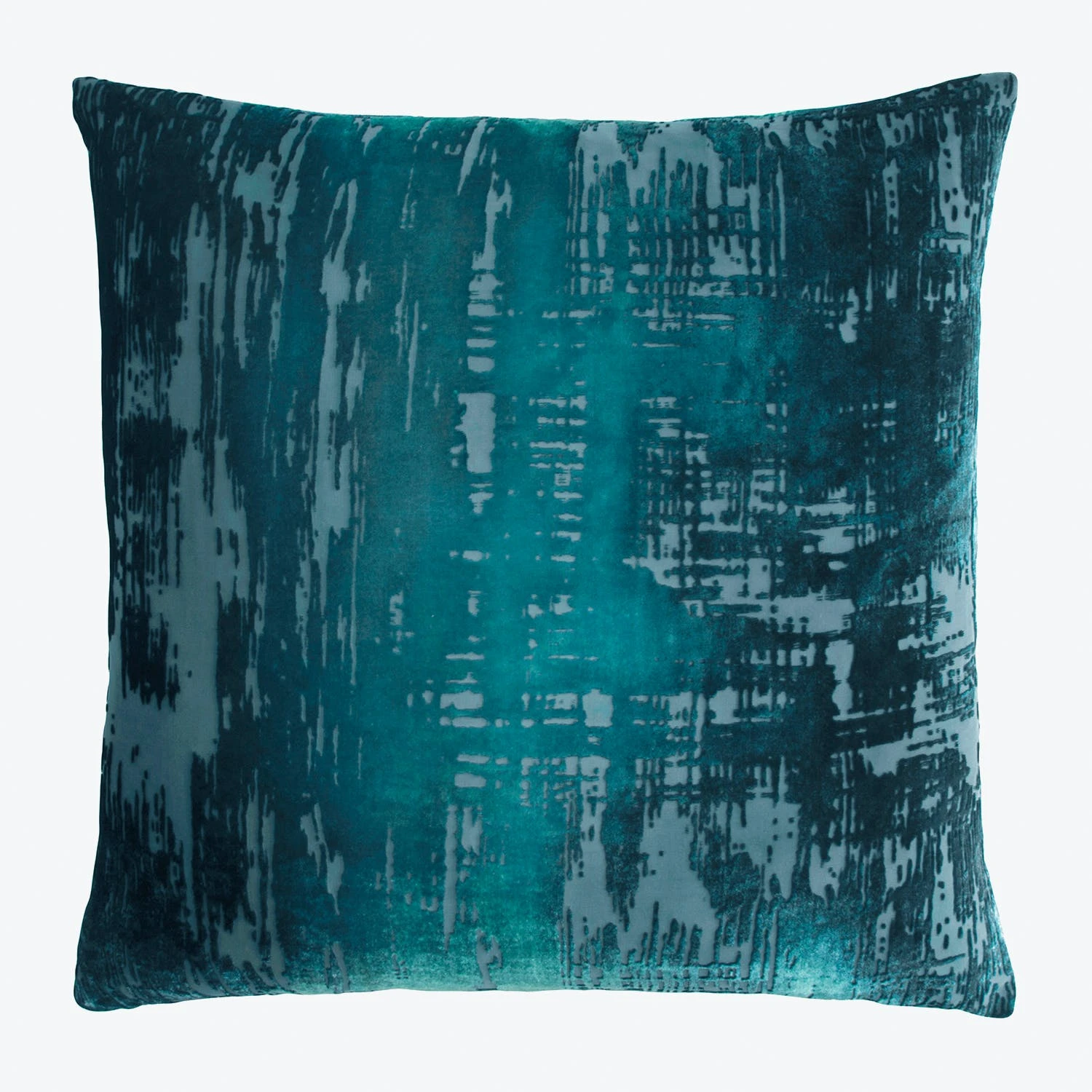 Brushstroke Velvet Pillow, Pacific 3 Brushstroke Velvet Pillow, Pacific