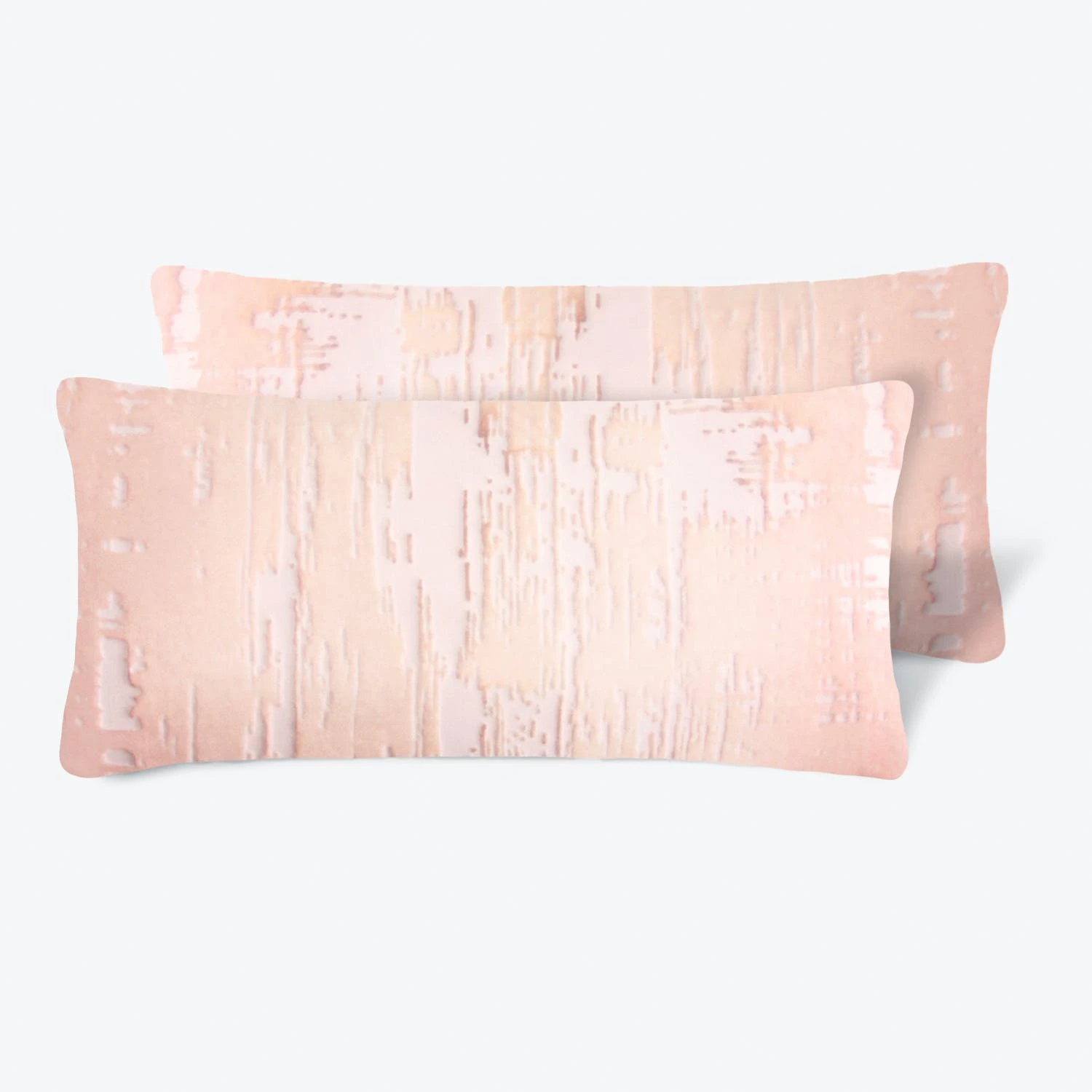 Set Of 2 Mini Brushstroke Velvet Pillow, Blush 3 Set Of 2 Mini Brushstroke Velvet Pillow, Blush