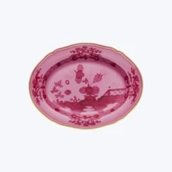 Ginori 1735 Oriente Porpora Oval Flat Platter