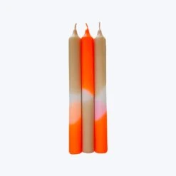 Papaya Sand Taper Candle Set