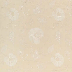 Stone And Ivory Embroidered Fabric