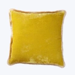 Home Furnishings Store 32 Shaded Fringe Pillow, Citronella