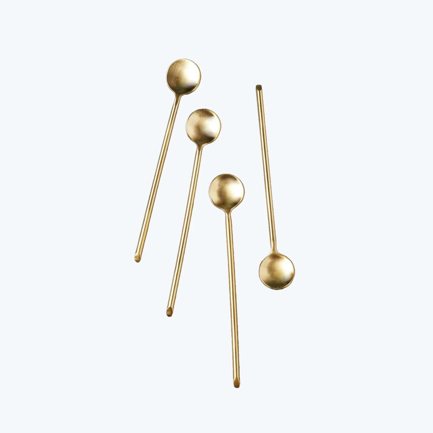 Gold Thin Spoons, Set Of 4 3 Gold Thin Spoons, Set Of 4