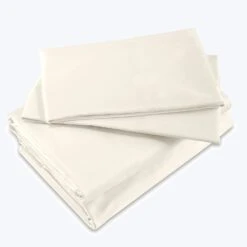 Lineare Sateen Sheets & Pillowcases, Ivory