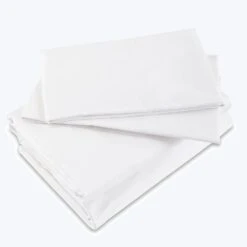 Lineare Sateen Sheets & Pillowcases, White