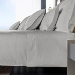 Lineare Sateen Sheets & Pillowcases, Pearl -Home Furnishings Store 3023886 2
