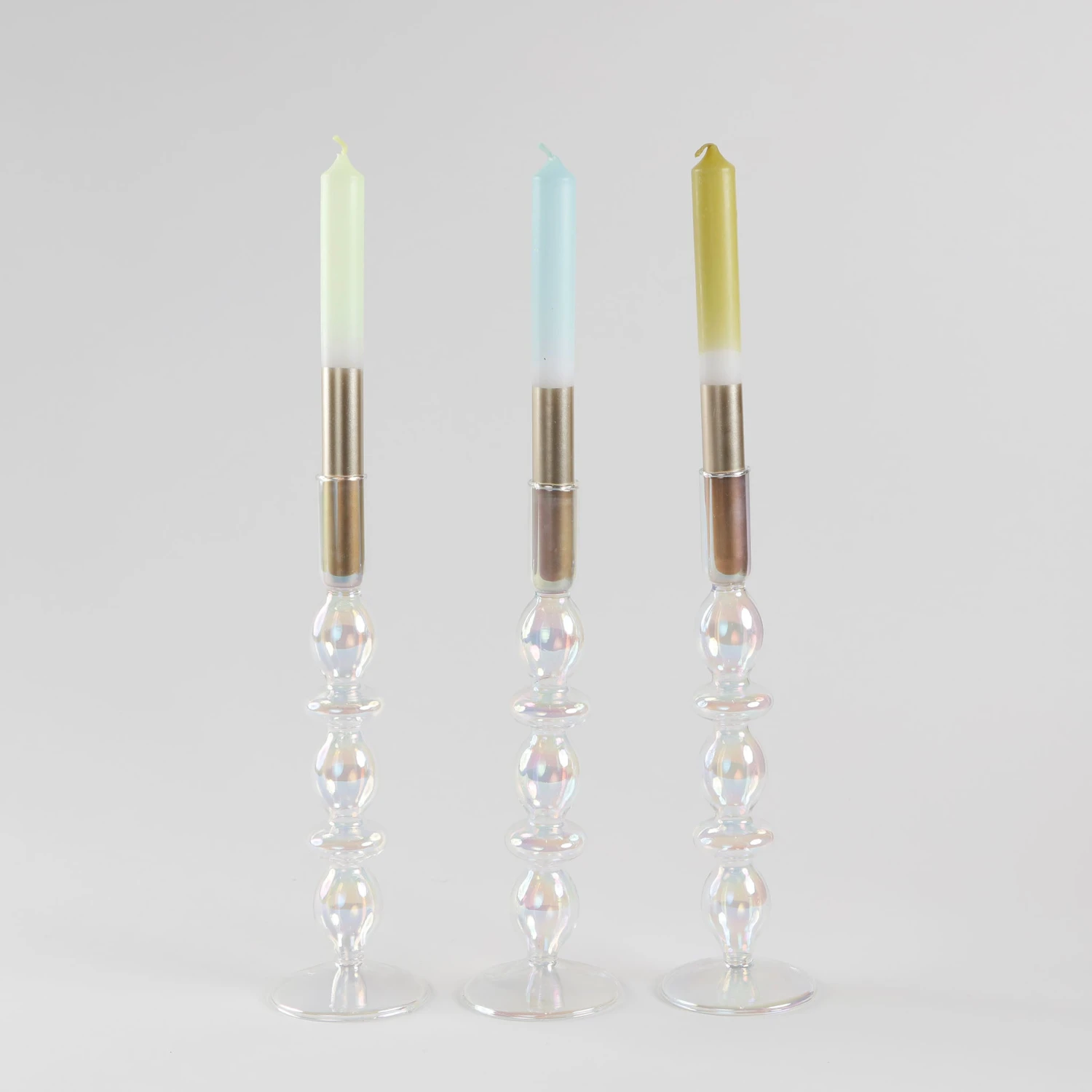 Dip Dye Bling-Bling Taper Candle Set, Eris 4 Dip Dye Bling-Bling Taper Candle Set, Eris - Image 2