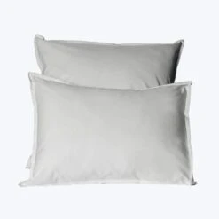 Lineare Percale Duvet & Shams, Pearl