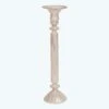 Roman Column Glass Candlestick, Light Rose -Home Furnishings Store 3031709 1