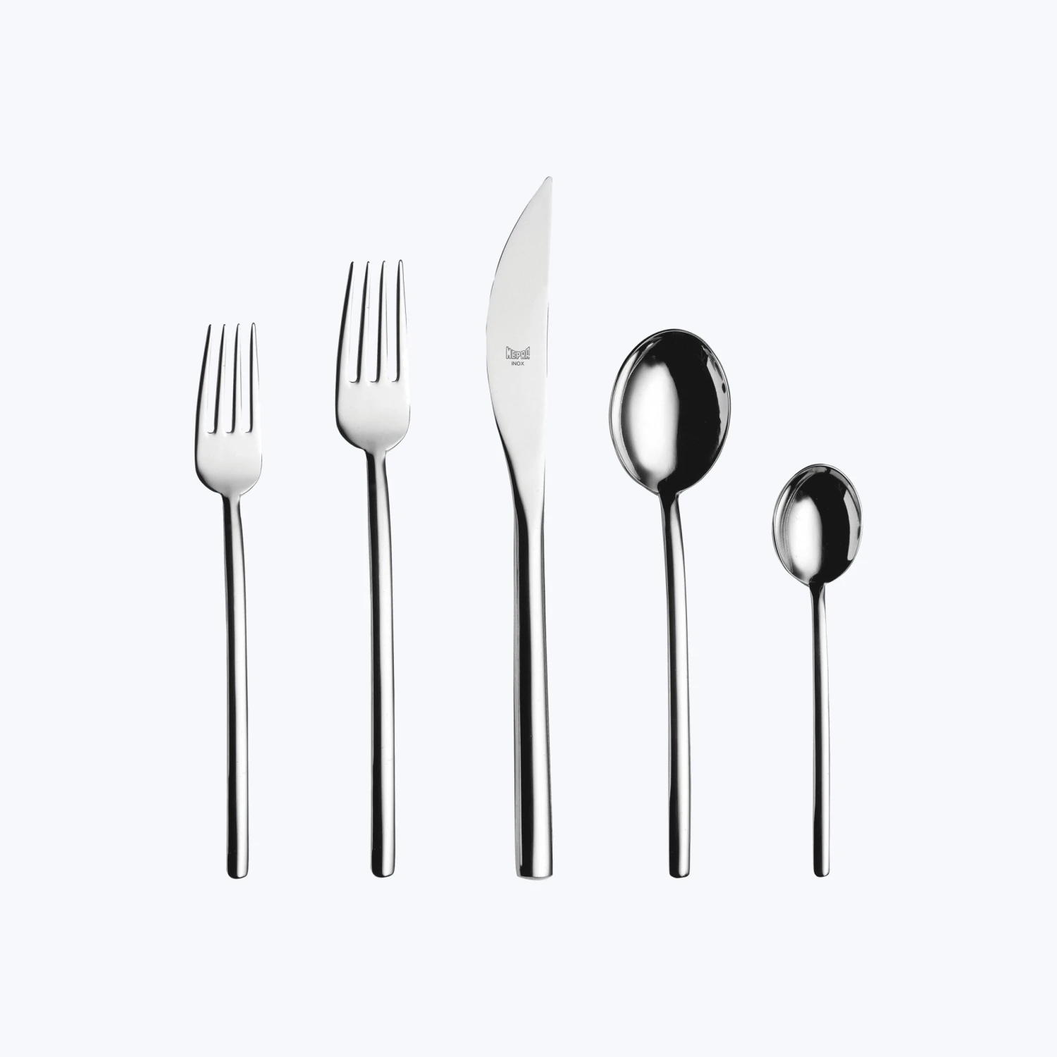Due Flatware, Mirror Finish 3 Due Flatware, Mirror Finish