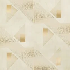 Metallic Geometric Wallpaper, 10 Yard Roll -Home Furnishings Store 3035042