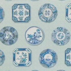 Blue Willow Wallpaper, 11 Yard Roll