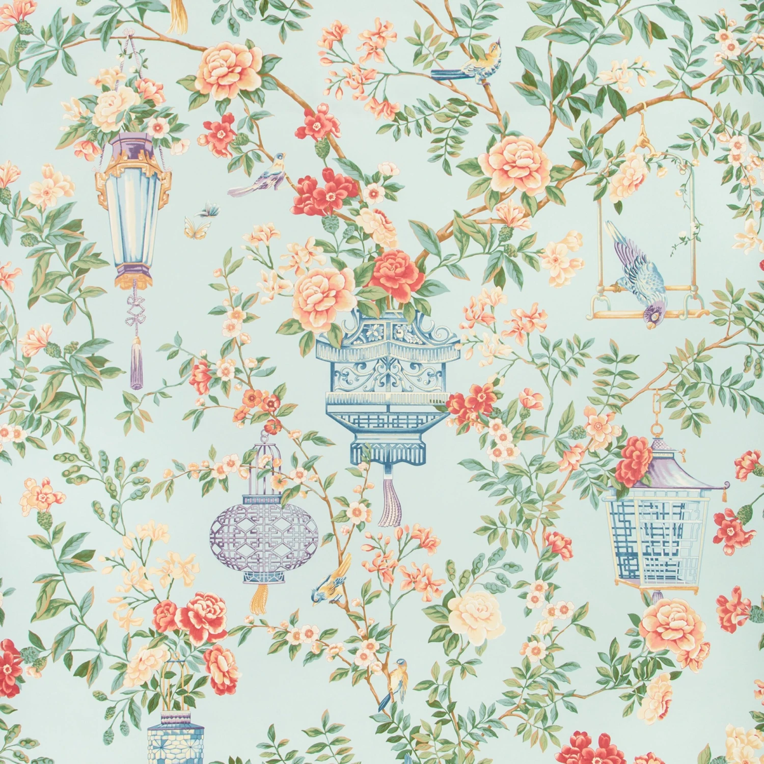 Lantern Garden Wallpaper, 8.76 Yard Roll 7 Lantern Garden Wallpaper, 8.76 Yard Roll - Image 5