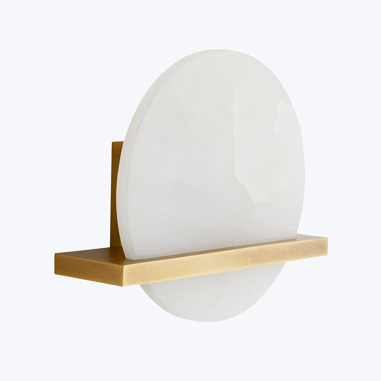 White Onyx Circle Sconce 5 White Onyx Circle Sconce - Image 3