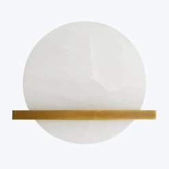 White Onyx Circle Sconce