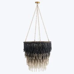 Black And White Beaded Chandelier