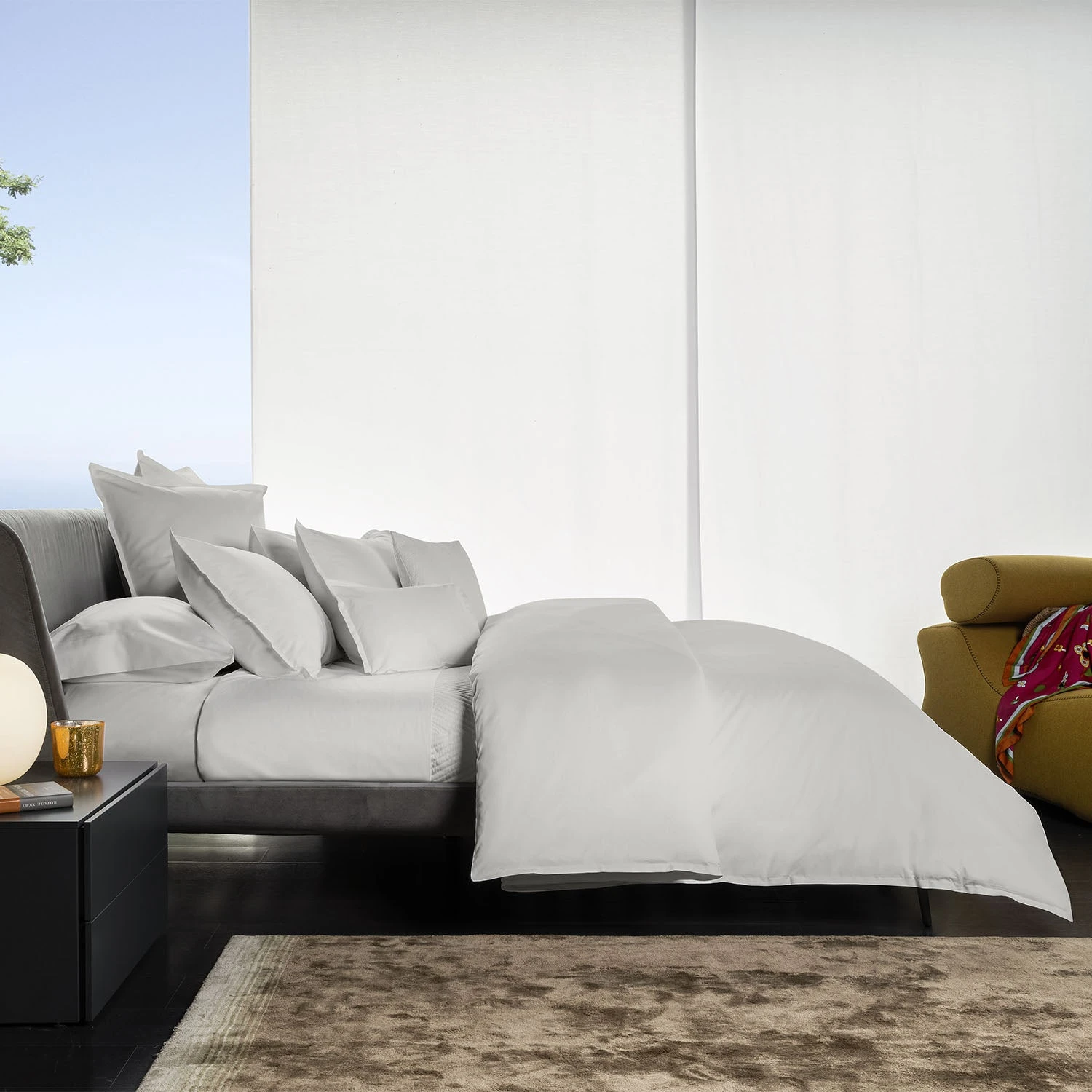 Lineare Percale Sheets & Pillowcases, Pearl 4 Lineare Percale Sheets & Pillowcases, Pearl - Image 2